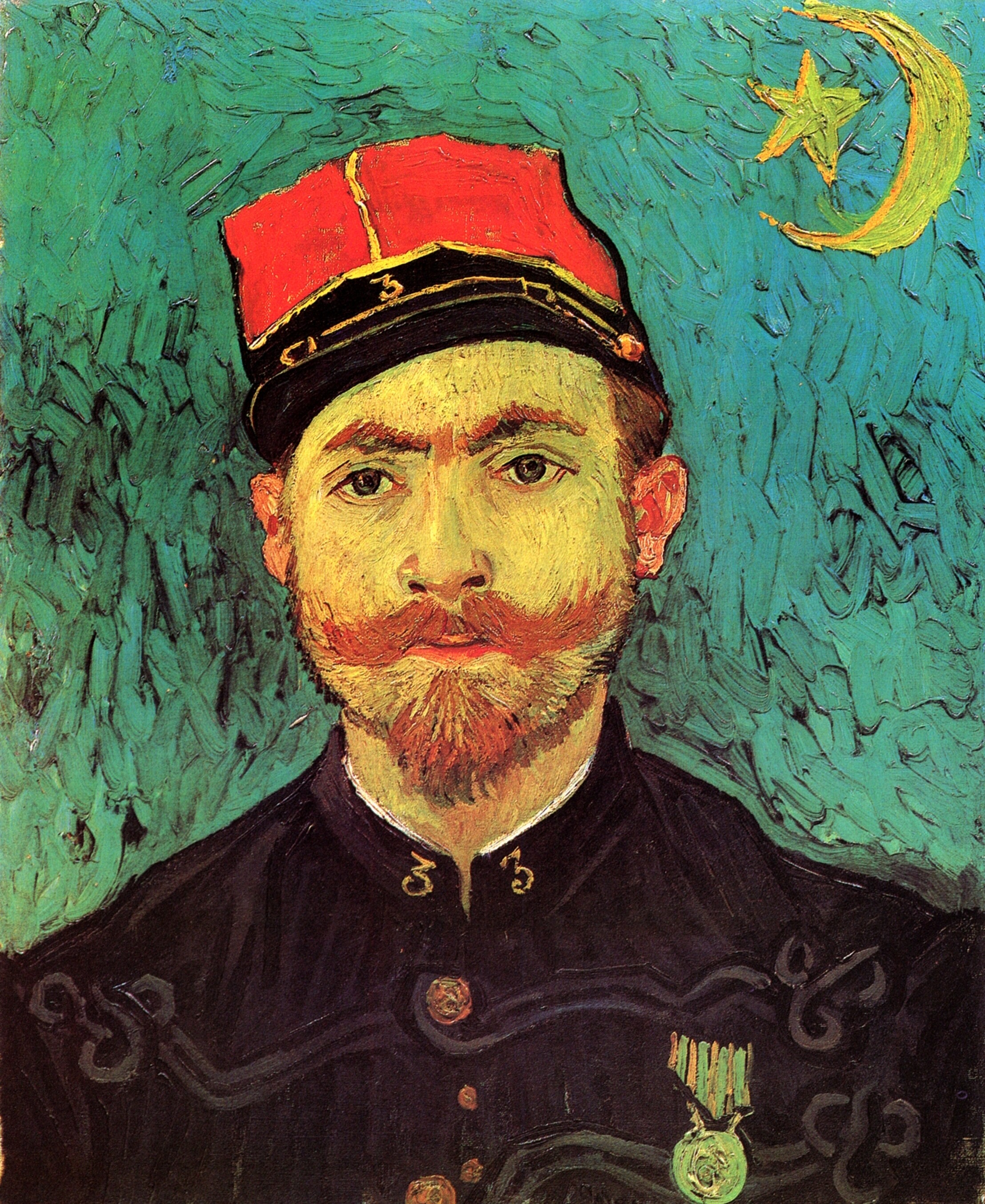 Картина Ван Гога Портрет Милле, второго лейтенанта Зуав 1888
